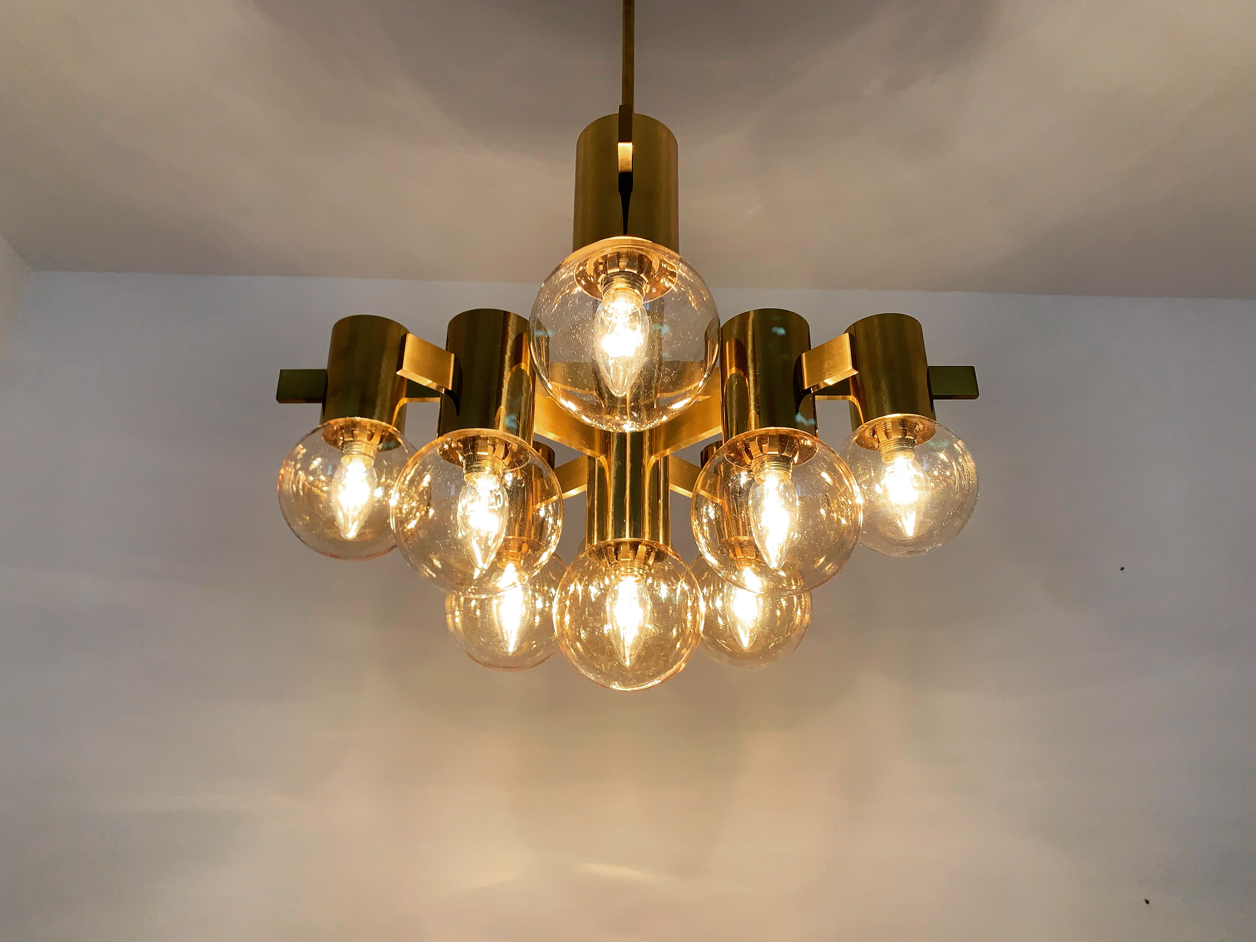 Lustre italien de laiton