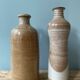 Lot d’un vase et d’un pichet vintage en grès vernissé