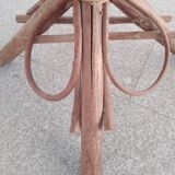 decorative round table with wicker and rattan