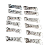 Set of 12 lead crystal knife rests