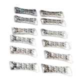 Ensemble de 12 porte-couteaux en cristal au plomb