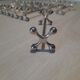 Set of 12 silver metal knife holders