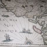 Authentic old map of the seventeenth century of Poitou by judocus Hondius 1630 double-sided