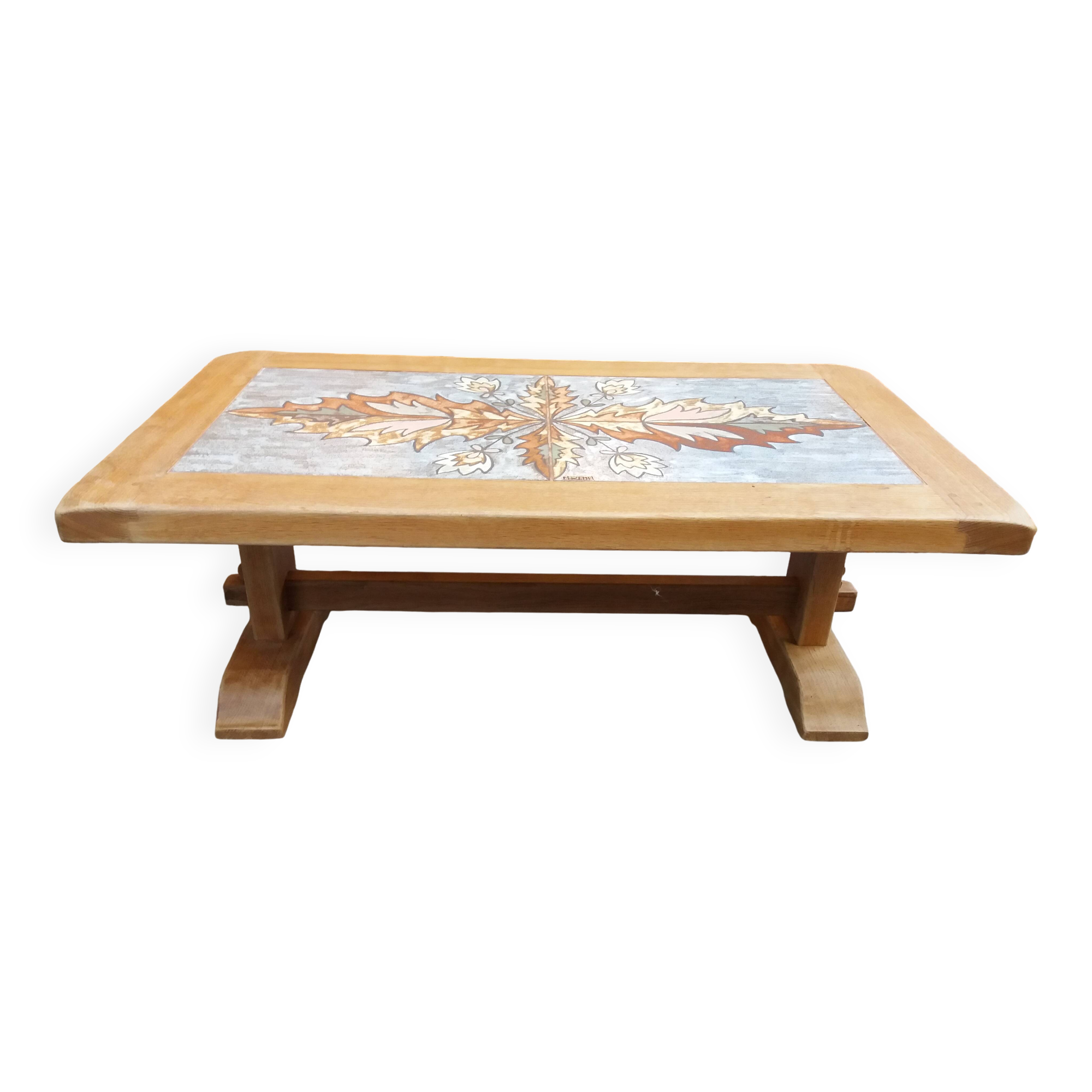 Wood and ceramic coffee table