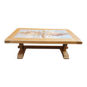 Table basse bois et céramique