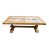 Wood and ceramic coffee table