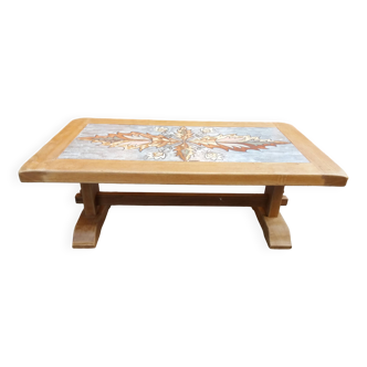 Wood and ceramic coffee table