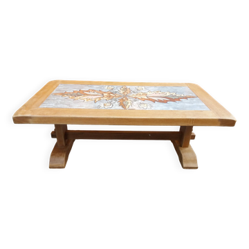 Table basse bois et céramique