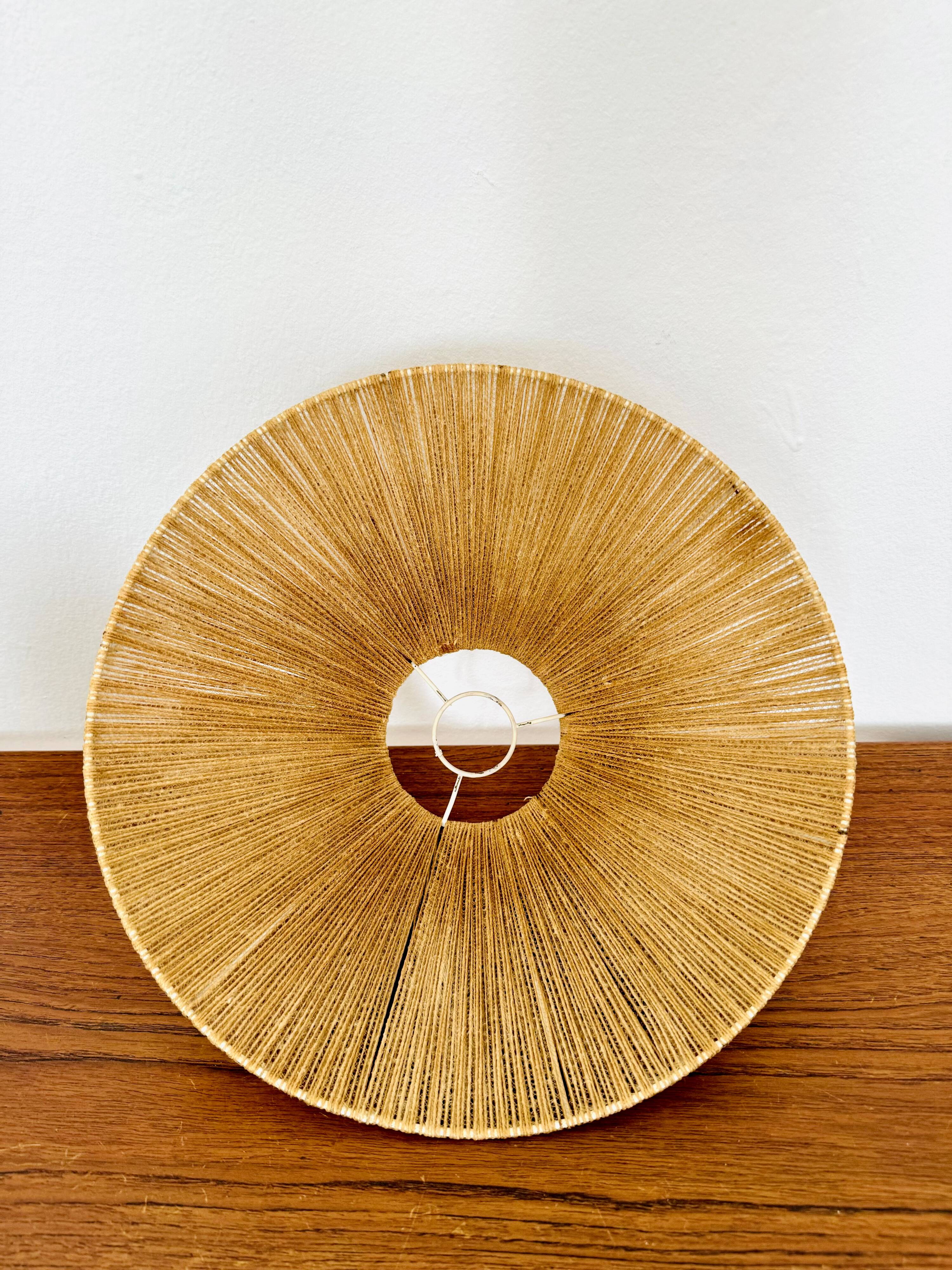 Lampe de table en sisal et teck par Temde