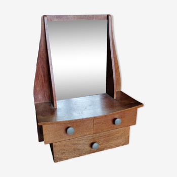 Wall dressing table with drawers