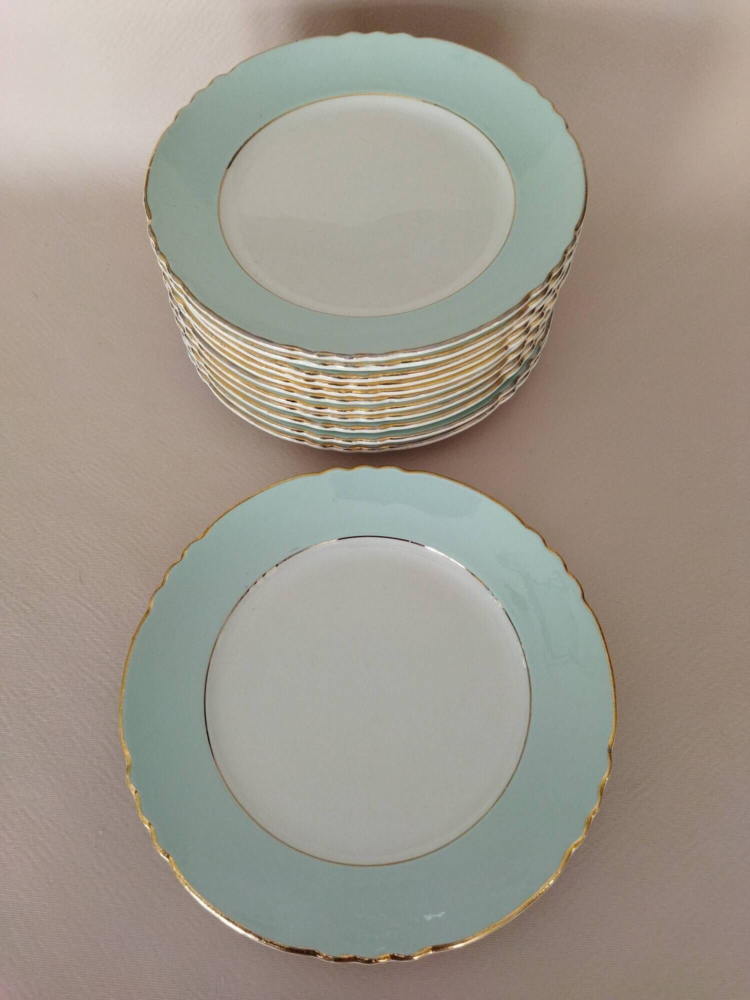 Set of 12 flat plates Orchies Nord "Callisto"
