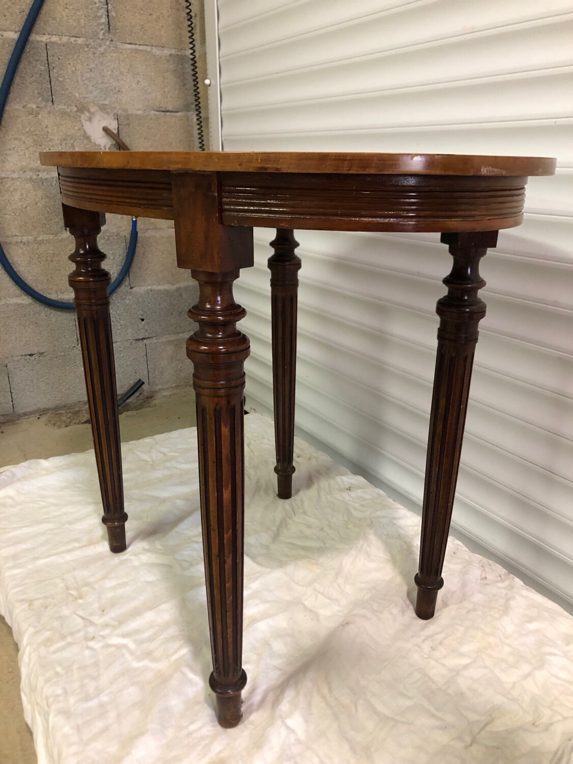 Solid wood oval table 1930