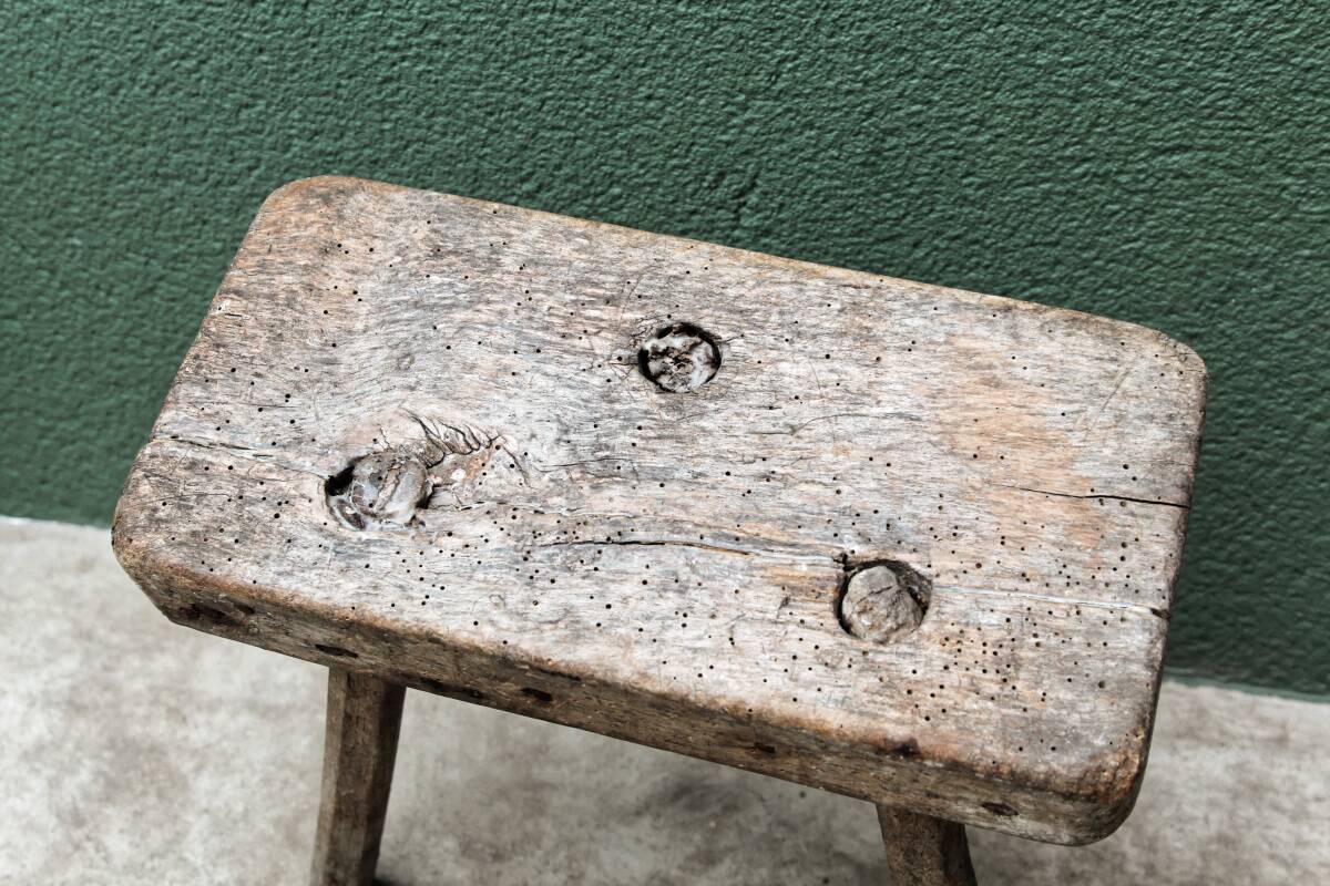 Brutalist Cowherd Stool, Tripod