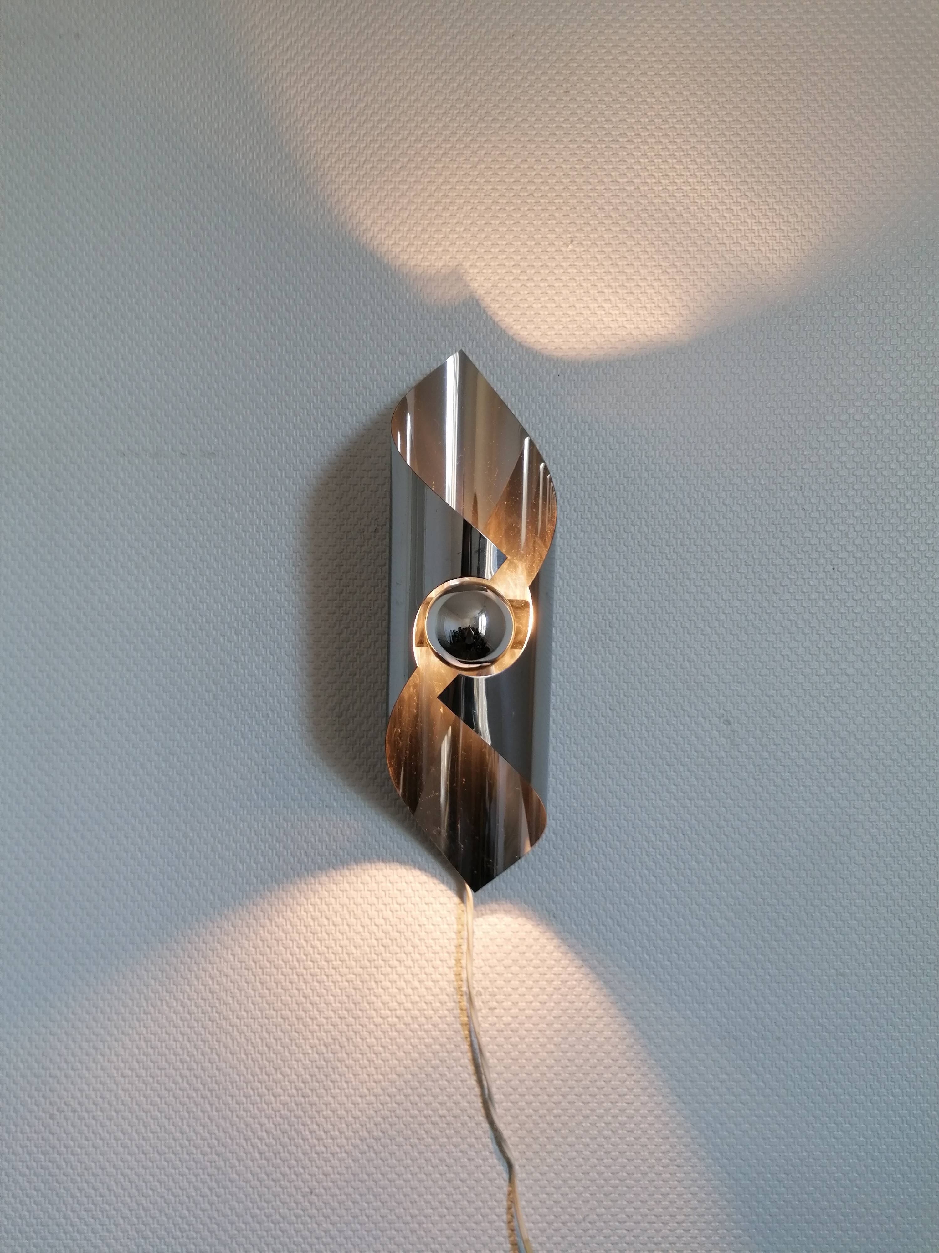 1970 Chrome wall light