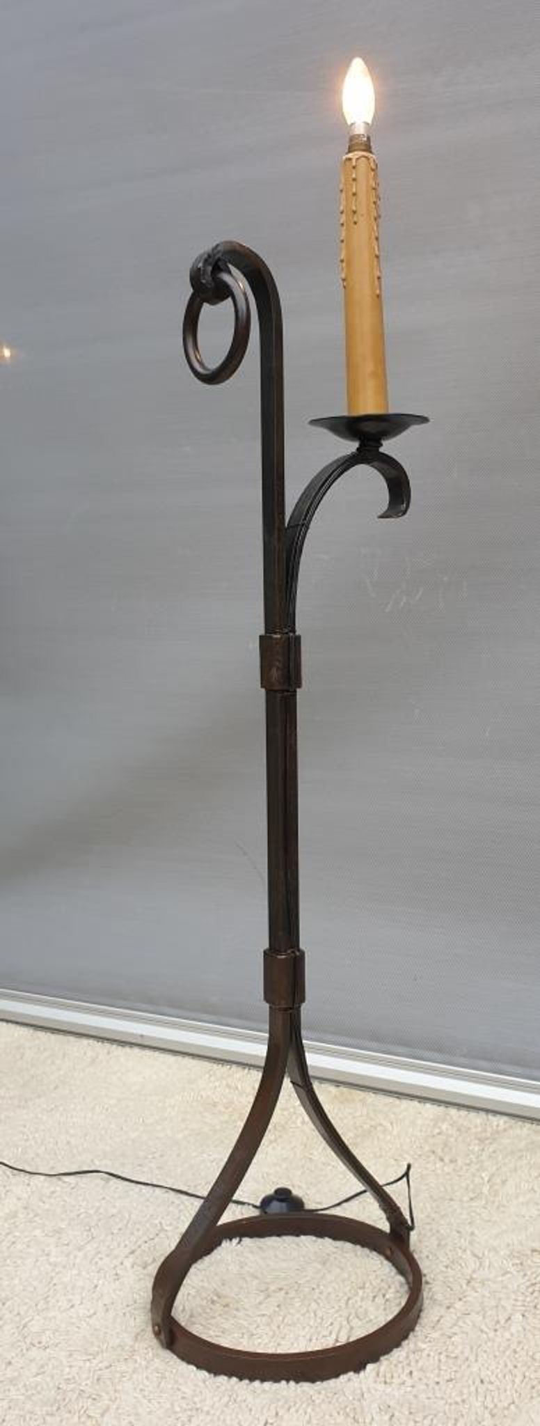 Ironwork floor lamp Jean-Pierre Ryckaert 1950, France