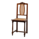Chaise en bois et rotin française antique, vers 1900