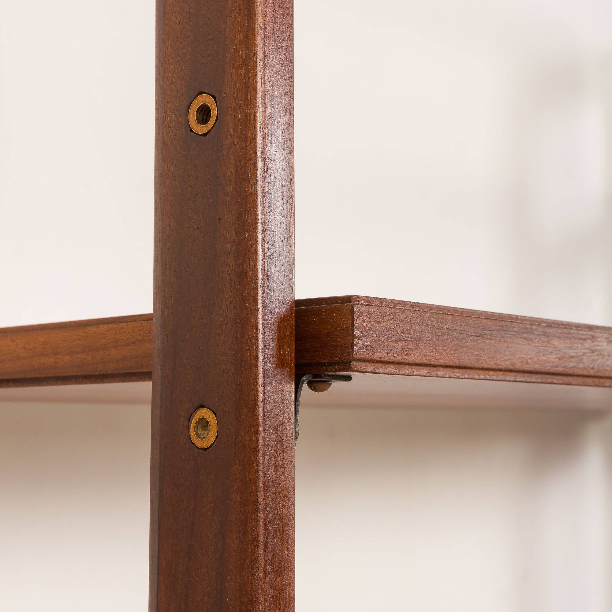 Italian freestanding wall unit or room divider in teak, 1960s