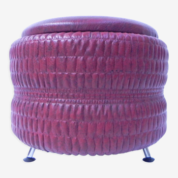 Pouf vintage sur 3 pattes