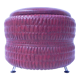 Vintage pouf on 3 legs