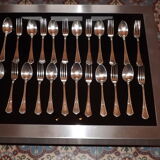 24 cutlery forks and spoons ercuis 20th