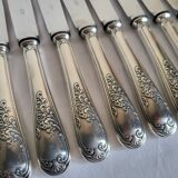 12 silver-plated table knives with stainless steel blades nogent