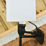 Pair of black metal sconces