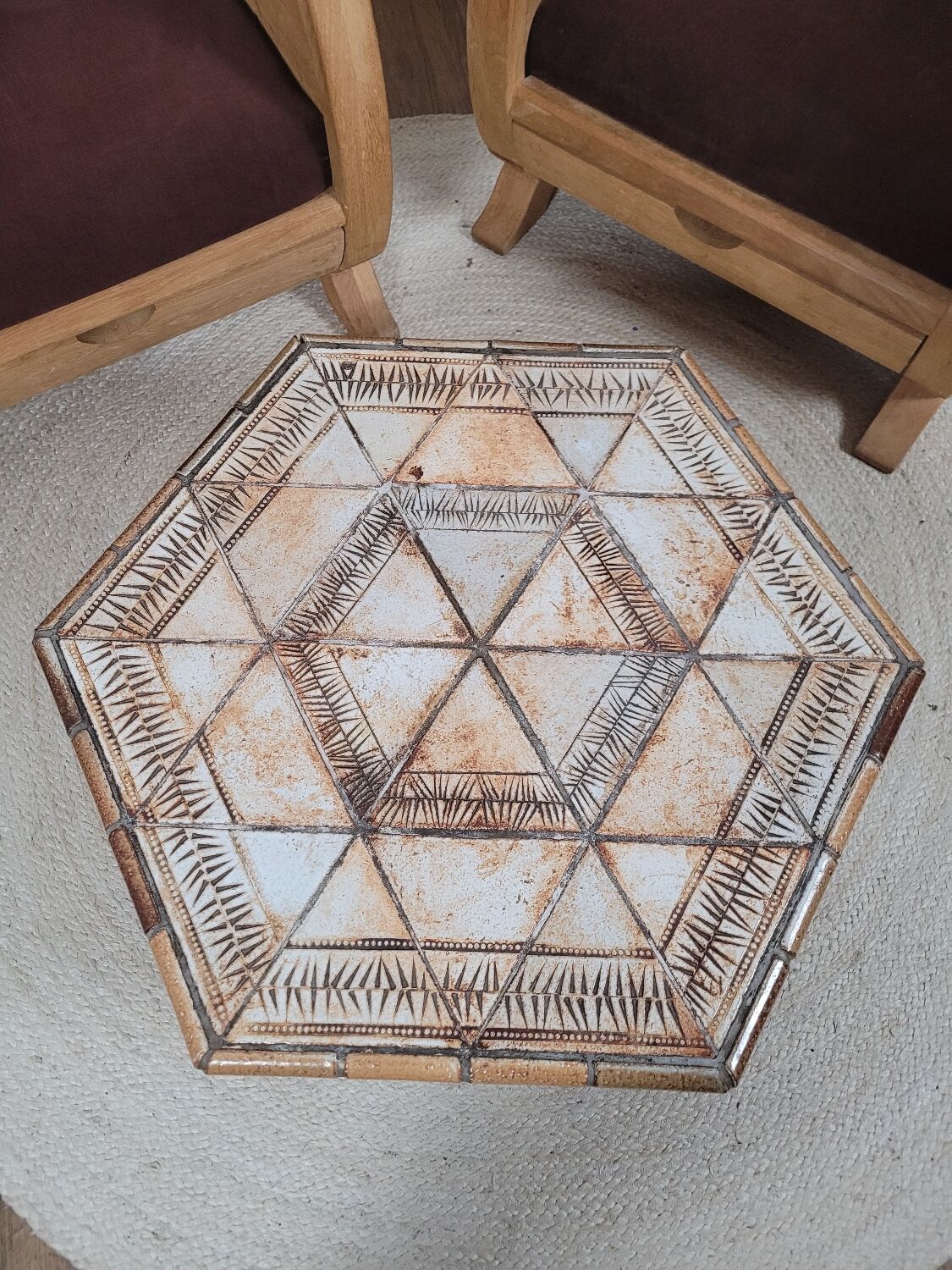 Vintage design Roger Capron coffee table