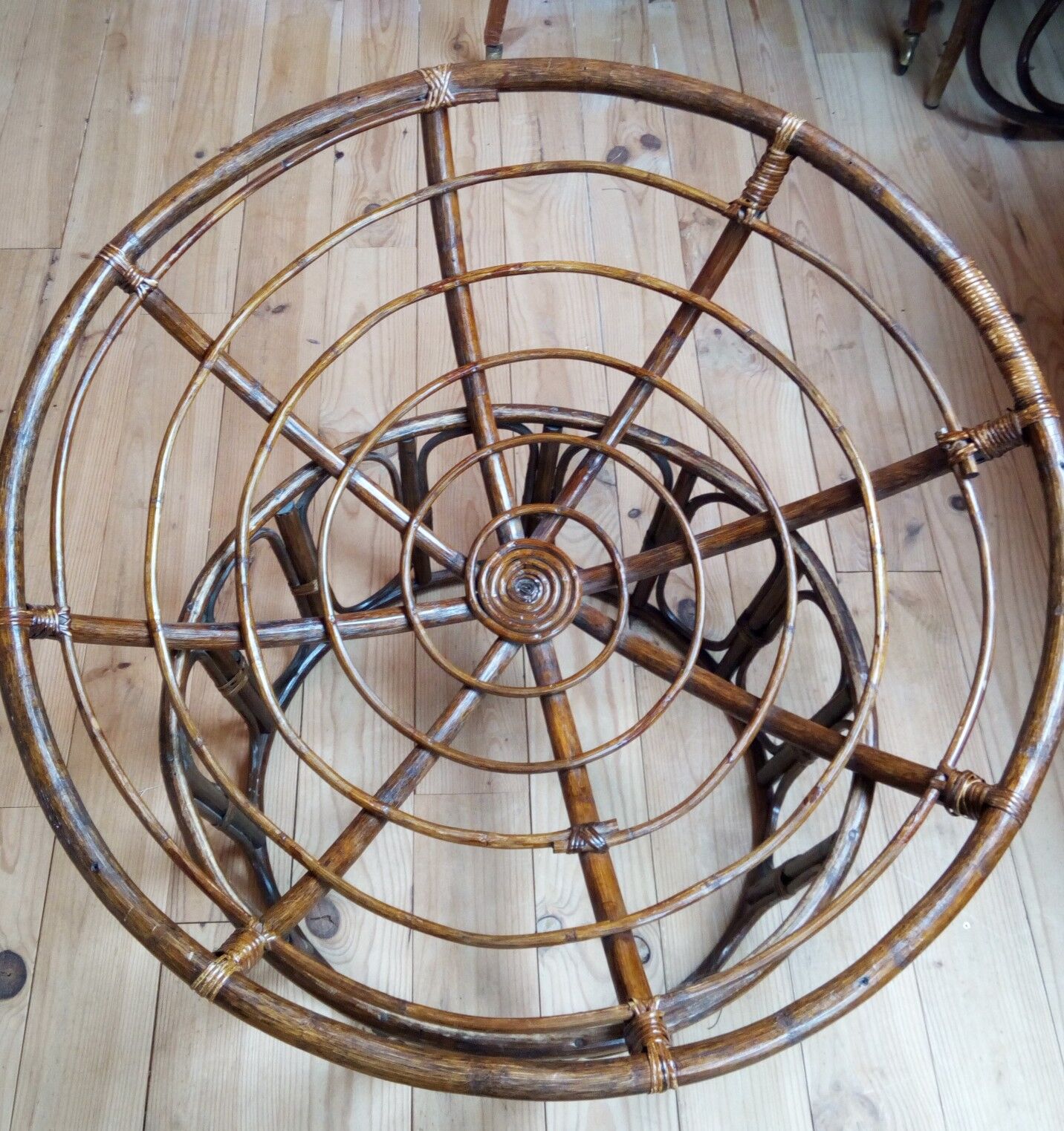 Pair of vintage rattan armchairs