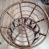 Pair of vintage rattan armchairs