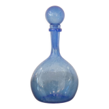 Carafe biot blown glass blue