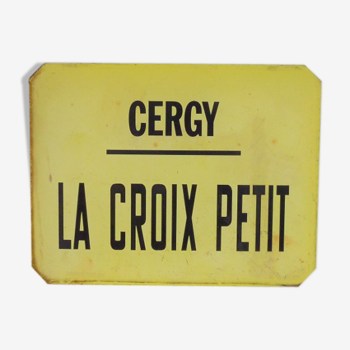 Old plate of bus shelters Cergy