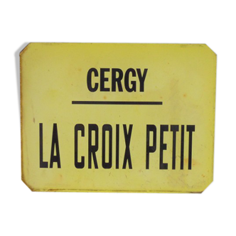 Old plate of bus shelters Cergy