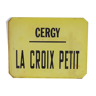 Old plate of bus shelters Cergy