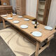 Solid oak farmhouse table with extensions 4M