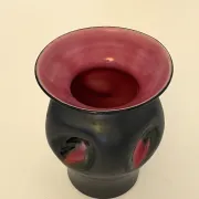Black ceramic vase