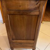 Wood and marble bedside table