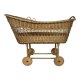 Old wicker cradle