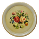 Napoleon III Painted Sheet Metal Tray Painted Metal Floral Decor Diameter 44.5