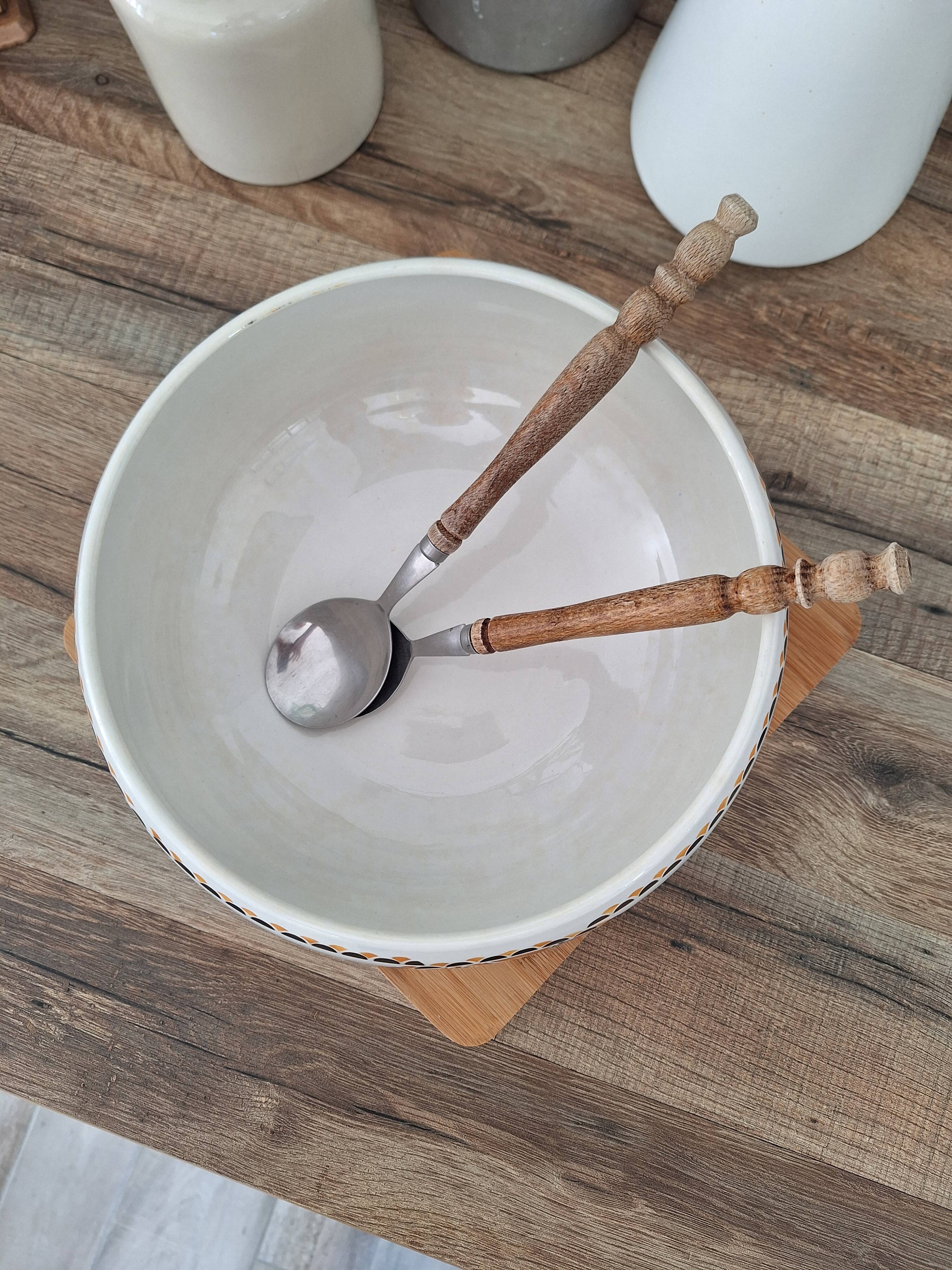 Sarreguemines Nomeny Art Deco Salad Bowl