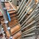 Vintage industrial chair Tubax in wood and metal