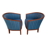 Pair of Maison Parisienne Rosello basket armchairs
