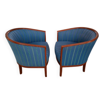 Paire de fauteuils corbeille maison Parisienne Rosello