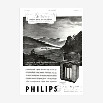 Vintage poster 30s Radio TSF Philips