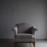 Gray boucle lounge chair | Sweden | 1940s