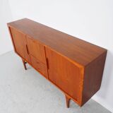Danish Highboard with Tambour Doors, 1960s