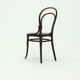 Antique Thonet Bistro Chair with Decorative Legs and Perforated Seat 1920s