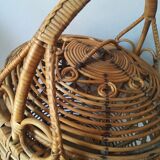 Peacock wicker basket