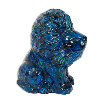Lion, vintage, design Aldo Londi pour Bitossi, série bleue Rimini