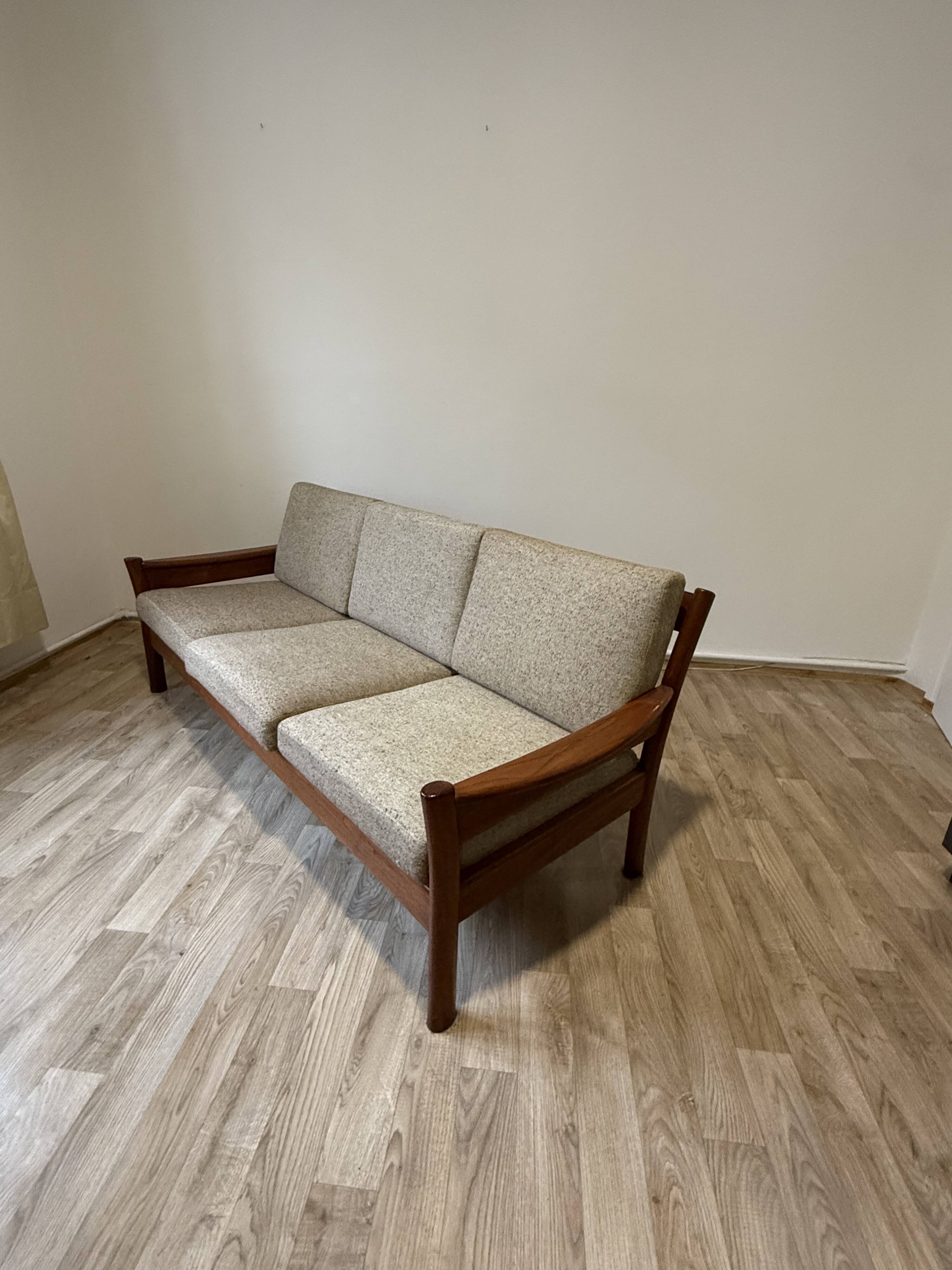 Mid-Century Danish Teak 3-Seater Sofa by Dyrlund, 1970s