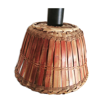 Two-tone wooden pendant lamp